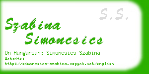 szabina simoncsics business card